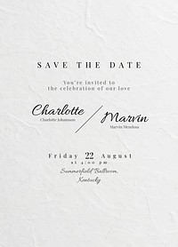 Wedding RSVP invitation card template, editable text vector