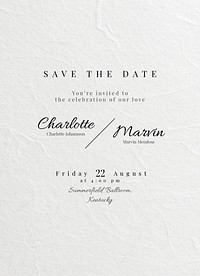 Wedding RSVP invitation card template, editable text psd