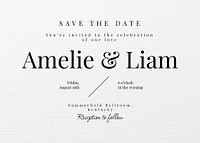 Wedding RSVP invitation card template, editable design vector