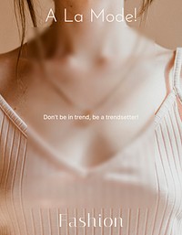 Women's fashion flyer editable template, aesthetic ad vector