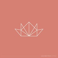 Luxurious geometric crown design vector