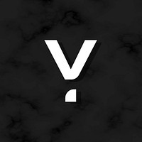 Capital letter Y modern typography vector