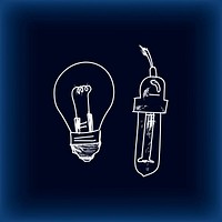 Light bulb doodle design vector