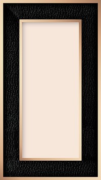 Black leather frame mobile screen template vector
