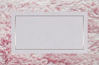 Rectangle silver frame on a pink fluffy background vector