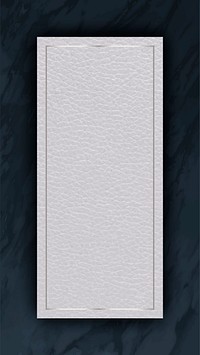 Silver frame on mobile screen template vector