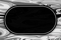 Fluid oval black frame vector