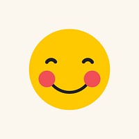 Smiling face emoji icon illustration