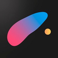 Colorful gradient element with dot