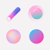 Colorful gradient element collection