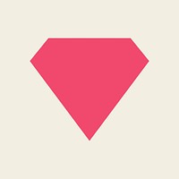 Pink diamond geometric shape vector
