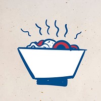 Japanese food in a bowl  template illustration