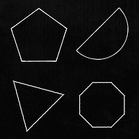 Geometric shape set vector