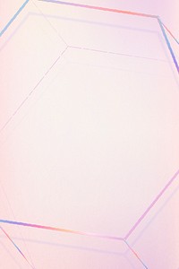Pink pastel geometric hexagonal prism