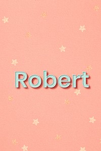 Robert word art typography vector