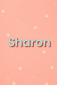 Sharon name word art typography