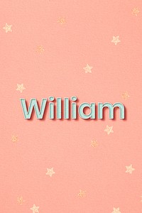 William name word art typography vector