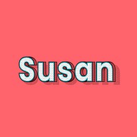 Susan name halftone vector word typography