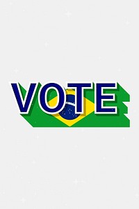 Brazil vote message election psd flag