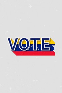 Vote Venezuela flag text vector