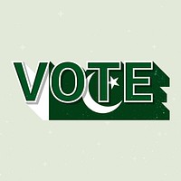Pakistan flag vote text psd election