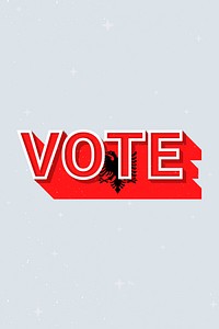 Vote Albania flag text vector