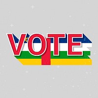 Vote message election Central African Republic flag illustration