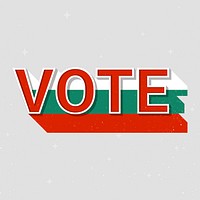 Vote message election Bulgaria flag illustration