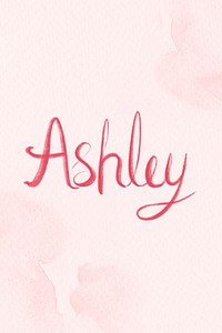 Pink Ashley name lettering font