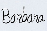 Hand drawn Barbara vector font typography
