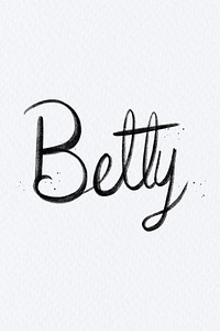Hand drawn Betty font typography