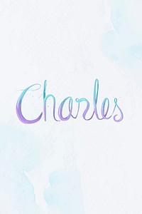 Charles name hand lettering vector font
