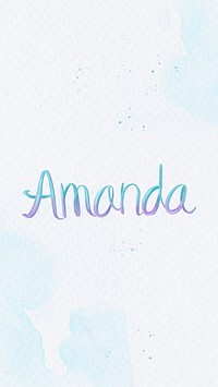 Amanda two tone name typography 