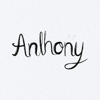Hand drawn Anthony psd font typography