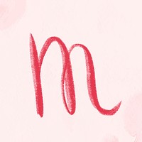Hand drawn letter m lettering typography font vector
