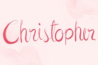 Christopher name hand lettering font