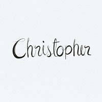 Hand drawn Christopher psd font typography