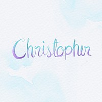 Christopher two colored psd font typography