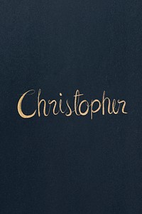 Sparkling gold psd Christopher typography