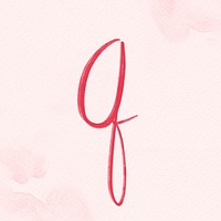 Letter q typography psd brush stroke font