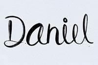 Hand drawn Daniel font vector typography