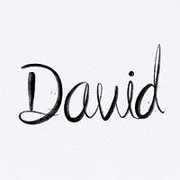 Hand drawn David psd font typography