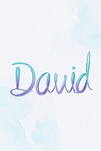 David name hand lettering psd font
