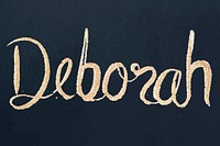 Name Deborah shimmery vector gold font typography