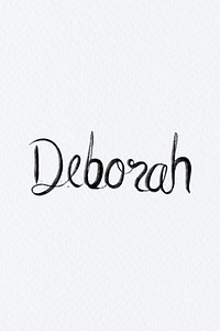 Hand drawn Deborah font typography