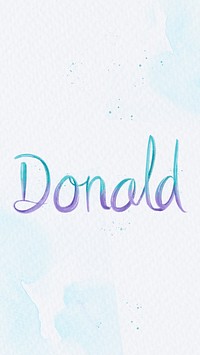Donald two tone name typography 