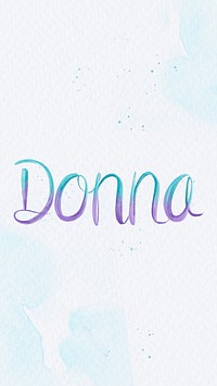 Donna two tone name typography