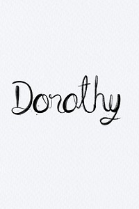 Hand drawn Dorothy font psd typography