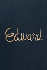 Edward sparkling gold font typography