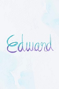 Edward two colored lettering vector font